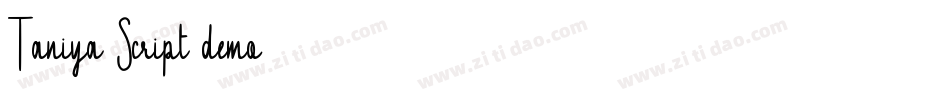 Taniya Script demo字体转换